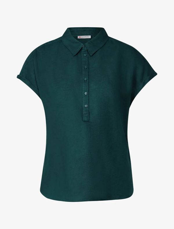 Camicia manica corta Street One - verde scuro