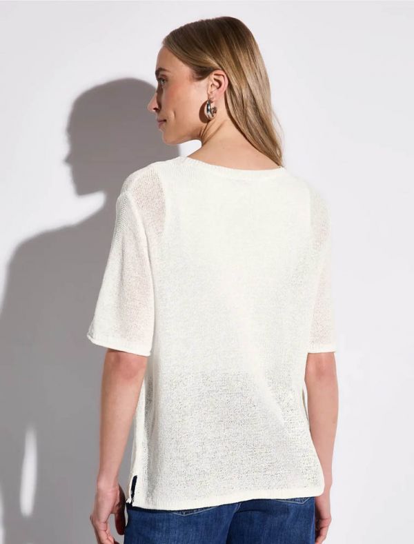 Maglia manica corta curvy Street One - bianco