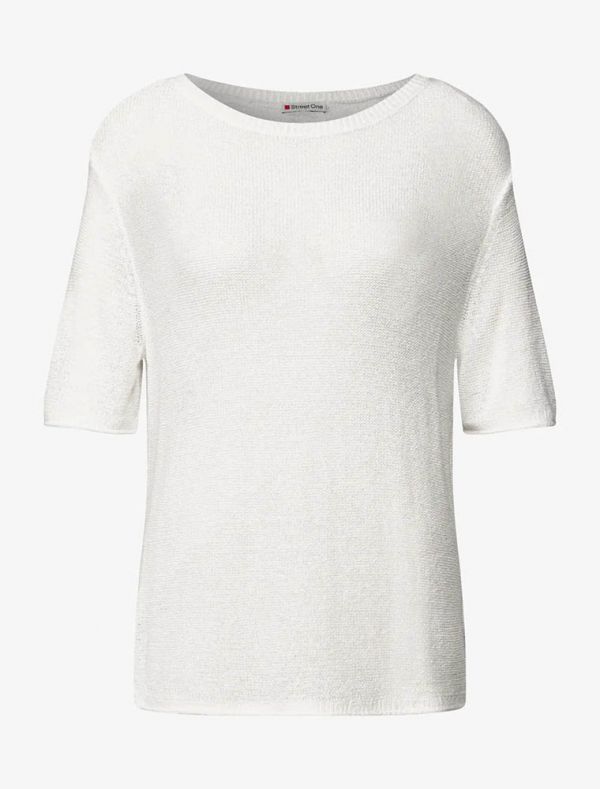 Maglia manica corta curvy Street One - bianco