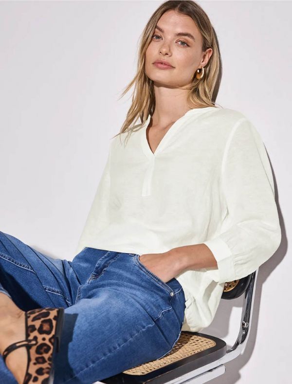 Camicia manica lunga Street One - bianco