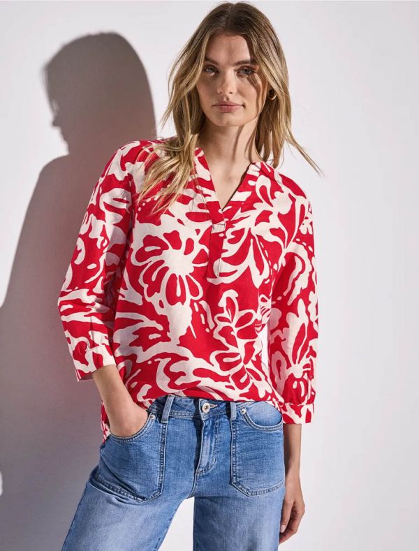 Camicia manica lunga Street One - rosso