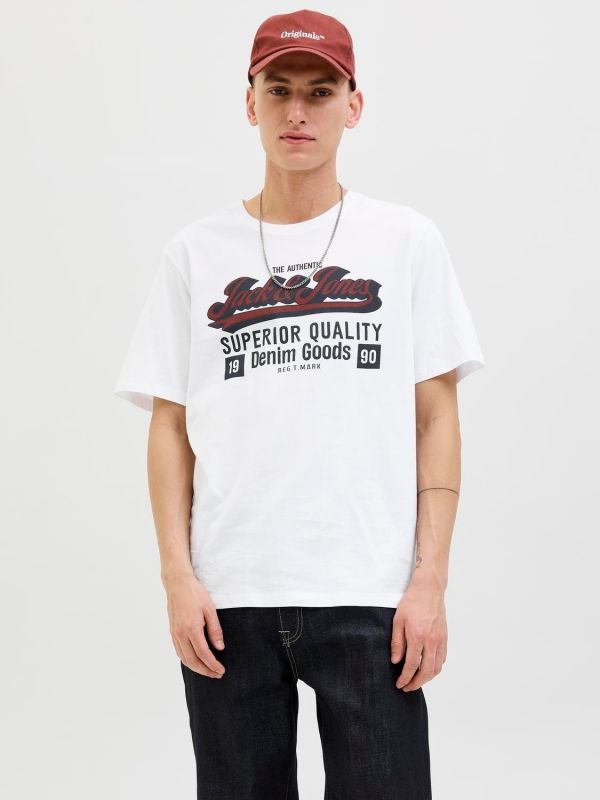 T-shirt manica corta Jack & Jones - cloud dancer