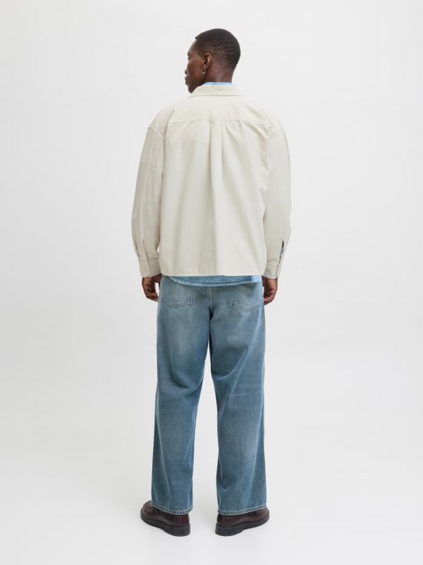 Camicia manica lunga casual Jack & Jones - panna