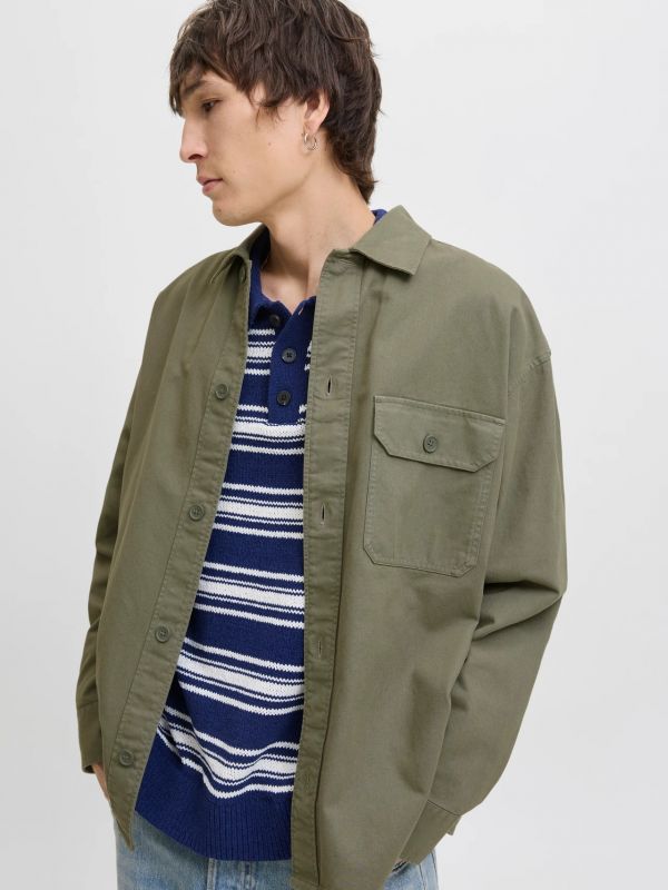 Camicia manica lunga casual Jack & Jones - olive
