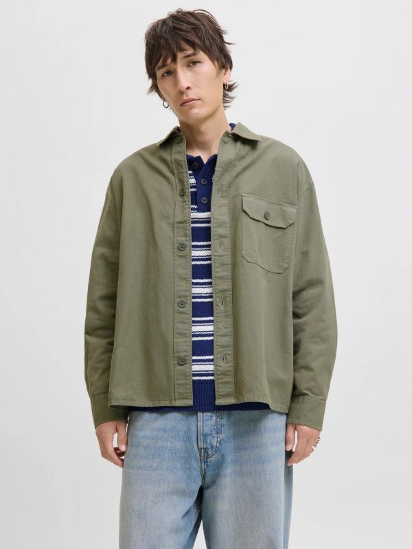 Camicia manica lunga casual Jack & Jones - olive