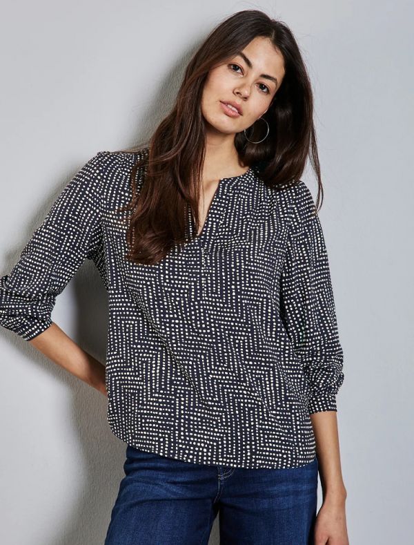 Camicia manica lunga Street One - deep blue