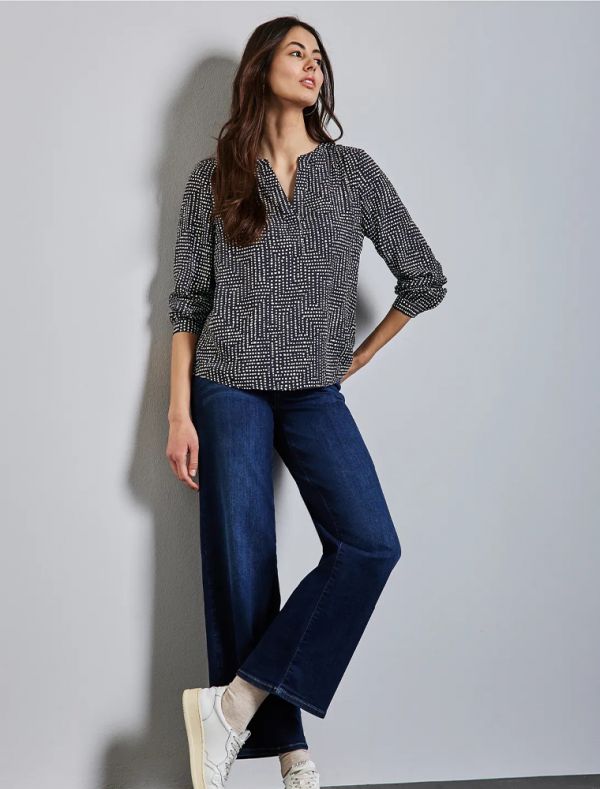 Camicia manica lunga Street One - deep blue