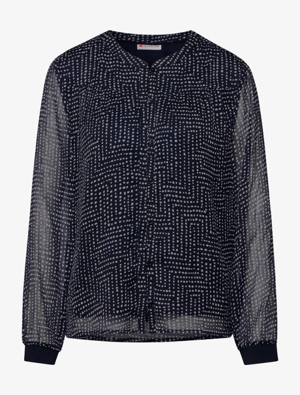 Camicia manica lunga Street One - blu bianco