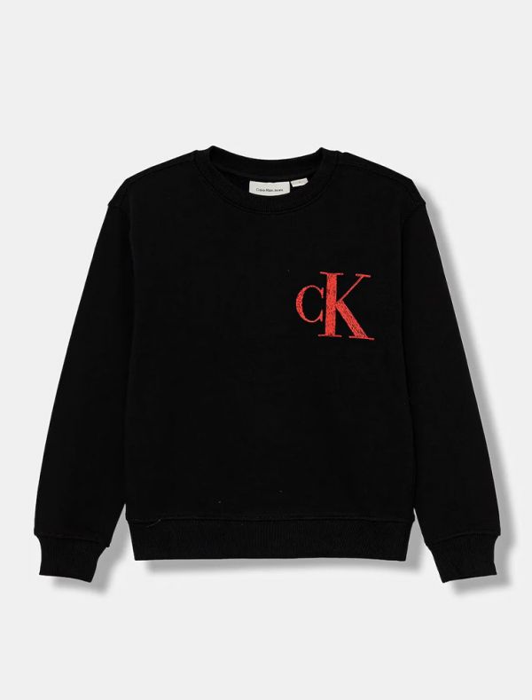 Maglia in felpa Calvin Klein - black
