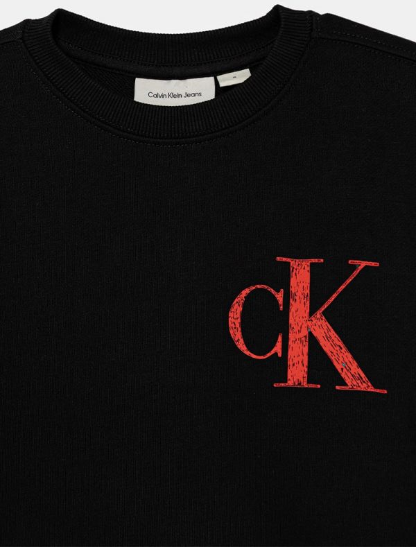 Maglia in felpa Calvin Klein - black