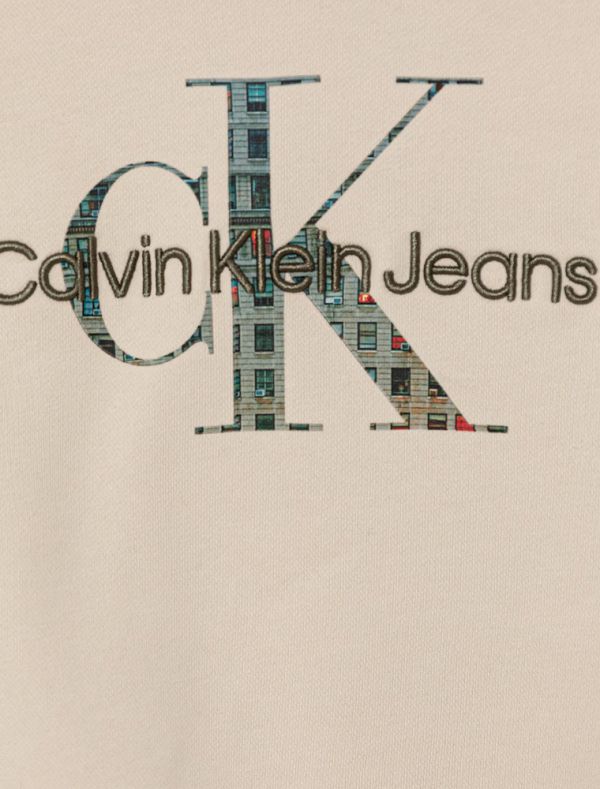 Maglia in felpa Calvin Klein - bianco avorio
