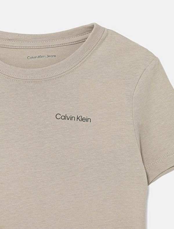 T-shirt manica corta Calvin Klein - sabbia