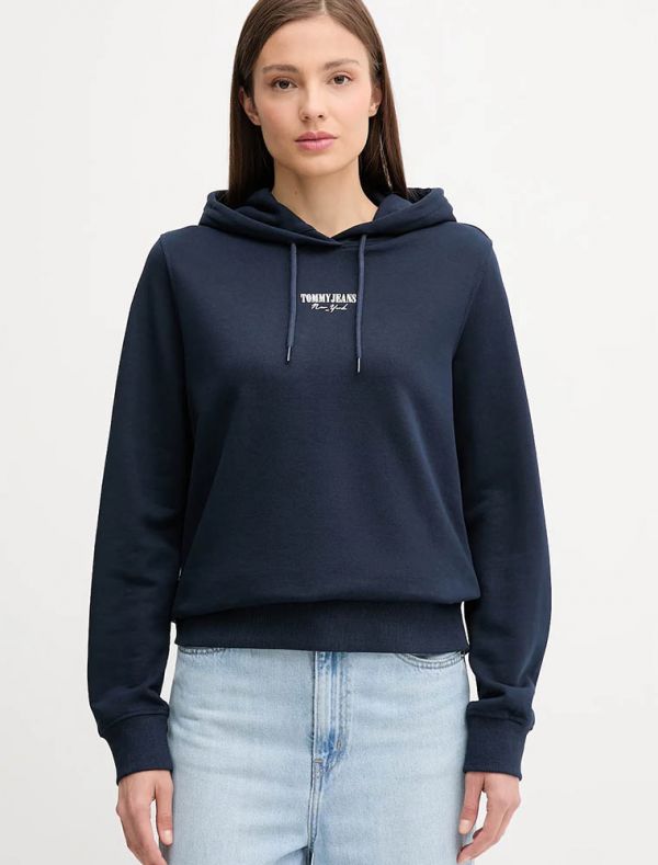 Maglia in felpa cappuccio Tommy Jeans - blu notte