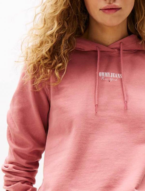 Maglia in felpa cappuccio Tommy Jeans - salmone