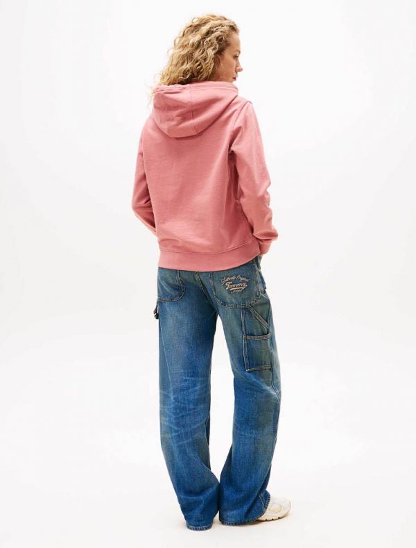 Maglia in felpa cappuccio Tommy Jeans - salmone