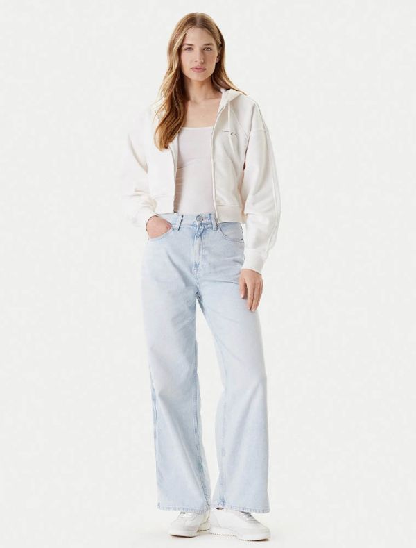 Maglia in felpa aperta Tommy Jeans - bianco