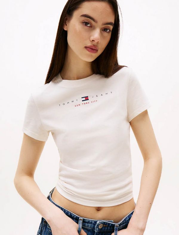 T-shirt manica corta Tommy Jeans - bianco