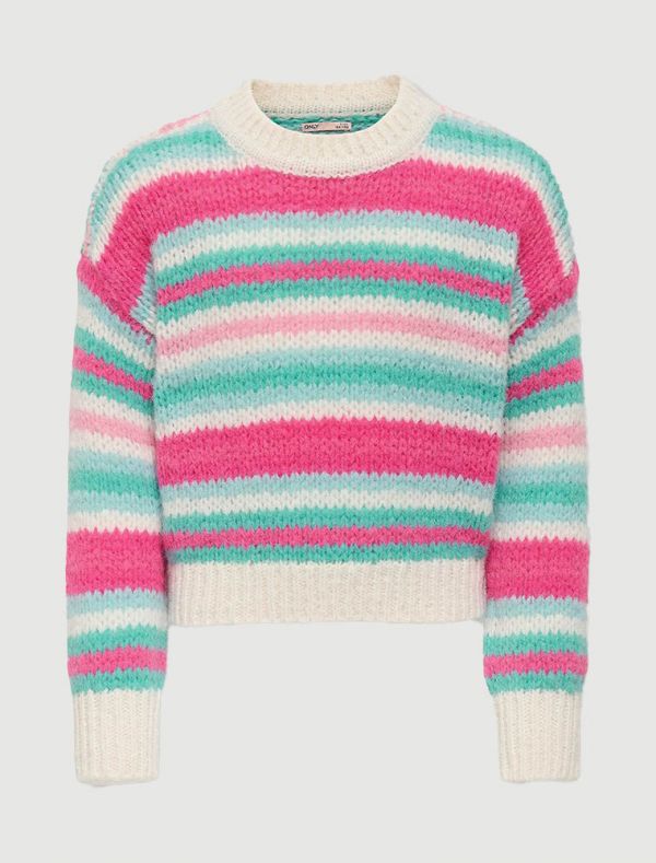 Pullover manica lunga Only - panna azzurro