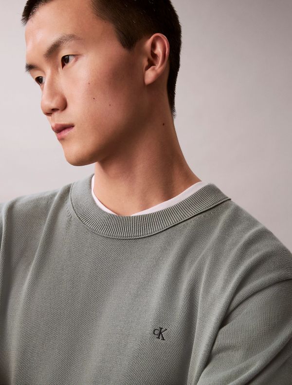 Maglia manica lunga Calvin Klein - verde salvia