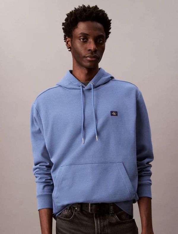 Maglia in felpa cappuccio Calvin Klein - blue