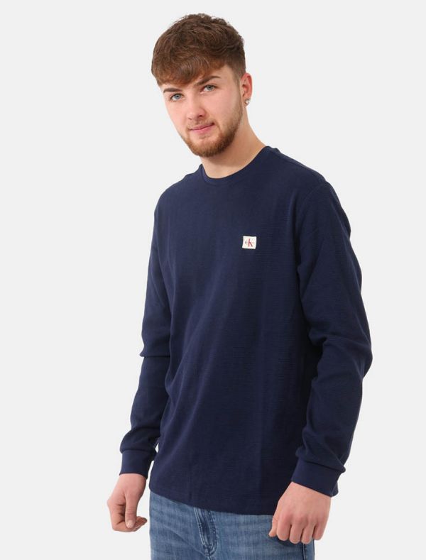 T-shirt manica lunga Calvin Klein - blu navy