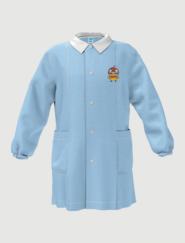 Grembiule asilo Siggi - bianco azzurro