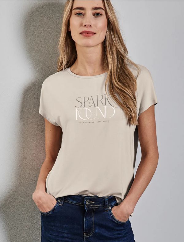 T-shirt manica corta Street One - sabbia