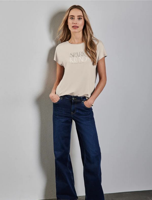 T-shirt manica corta Street One - sabbia