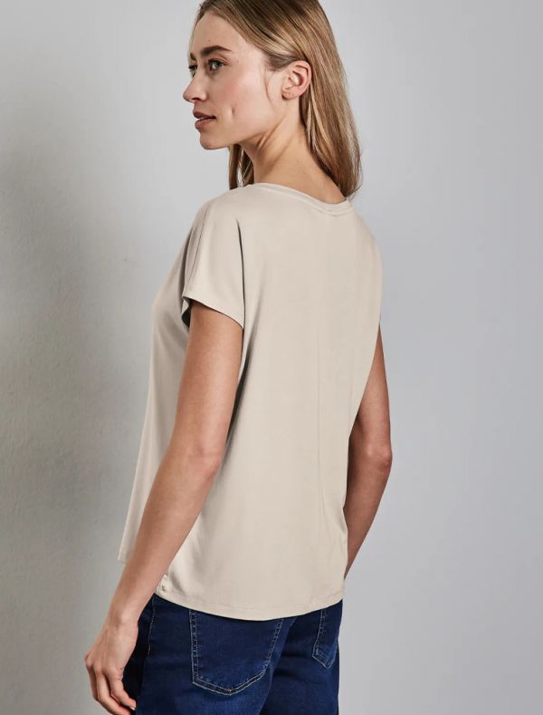 T-shirt manica corta Street One - sabbia