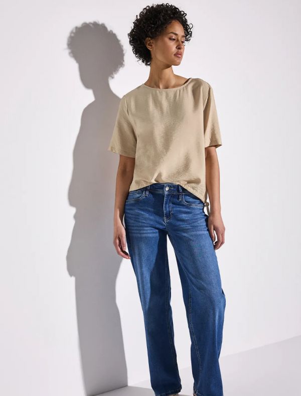 Camicia manica corta Street One - beige