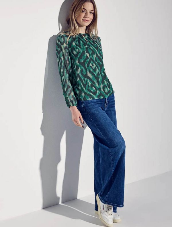Camicia manica lunga Street One - verde
