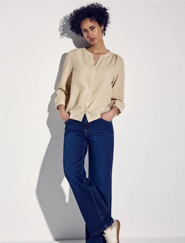 Camicia manica lunga Street One - beige bianco