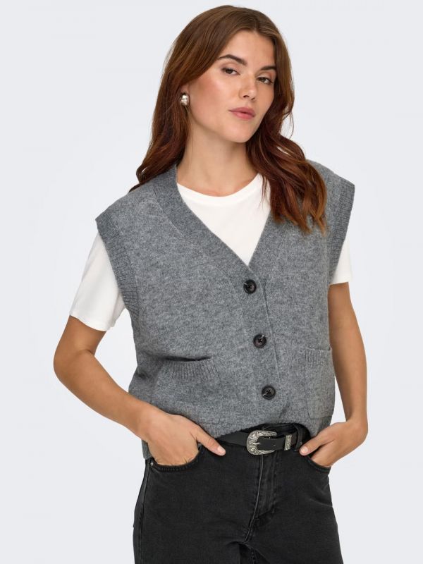 Pullover senza maniche Jdy - medium grey melange