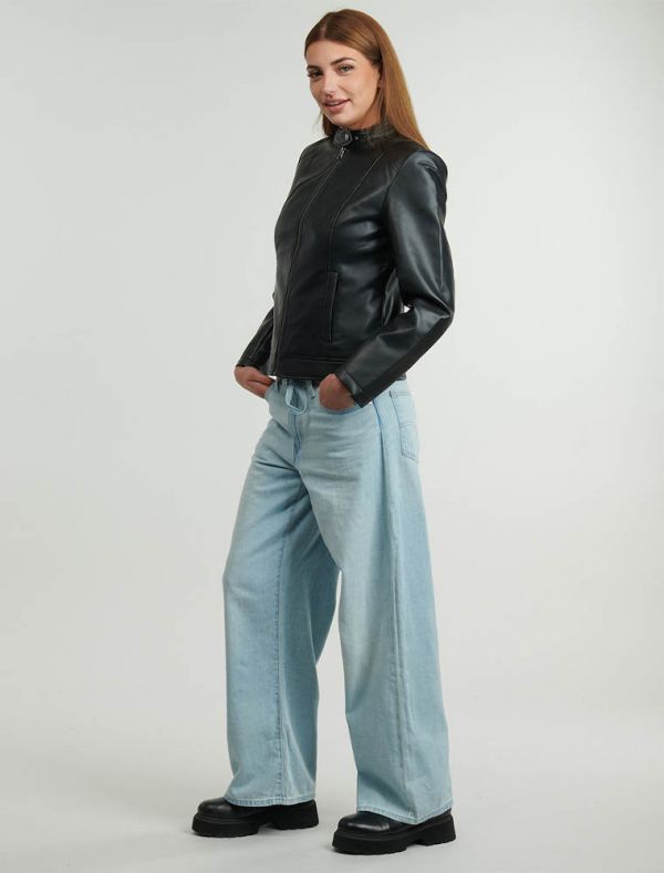 Giubbino ecopelle Jdy - black