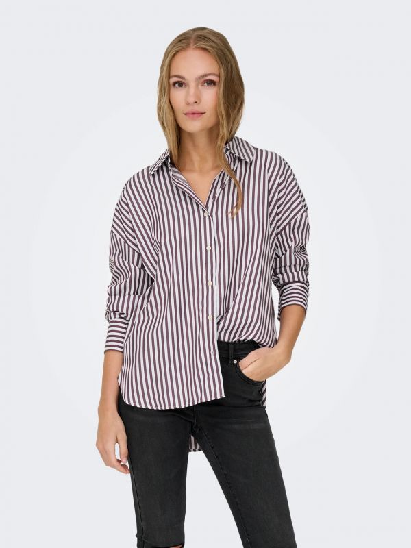 Camicia manica lunga Jdy - bianco marrone