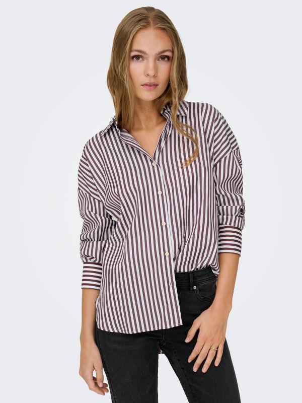 Camicia manica lunga Jdy - bianco marrone