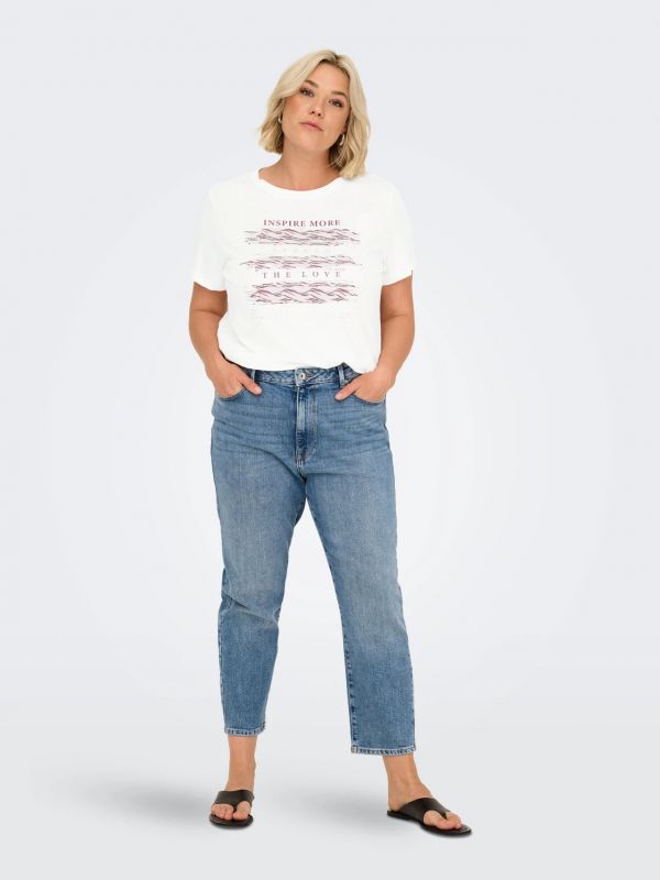 T-shirt con scollo paricollo. regular... - cloud dancer