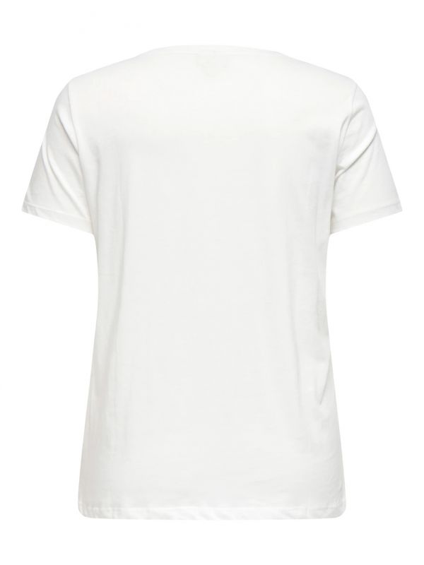 T-shirt con scollo paricollo. regular... - cloud dancer