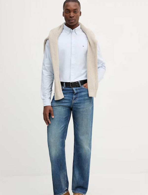 Camicia manica lunga Tommy Jeans - azzurro