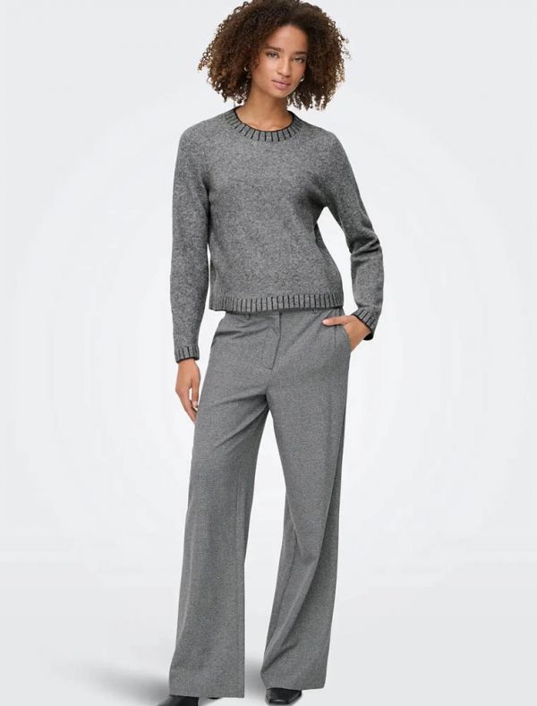 Pullover manica lunga Only - medium grey melange