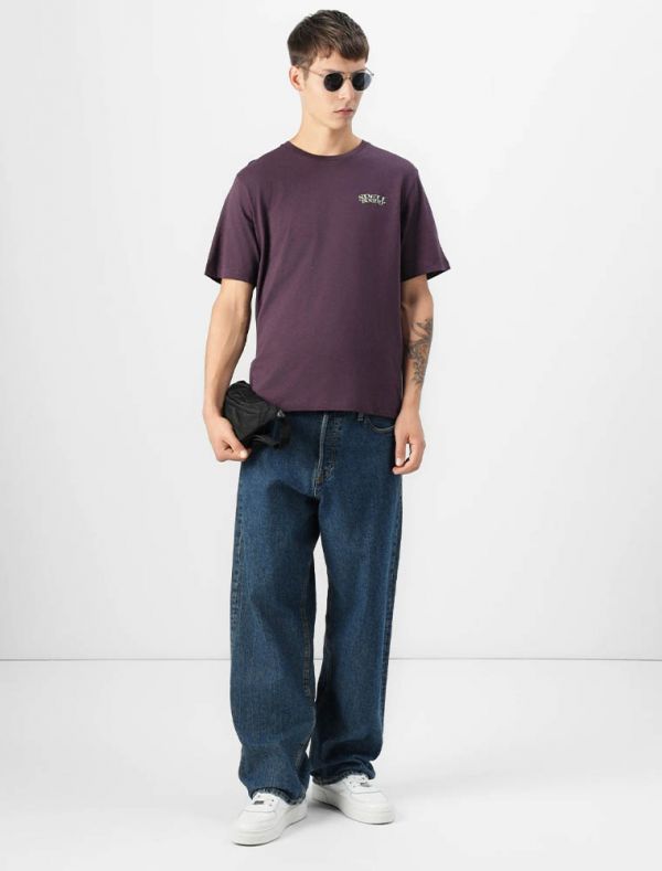 T-shirt manica corta Jack & Jones - prugna