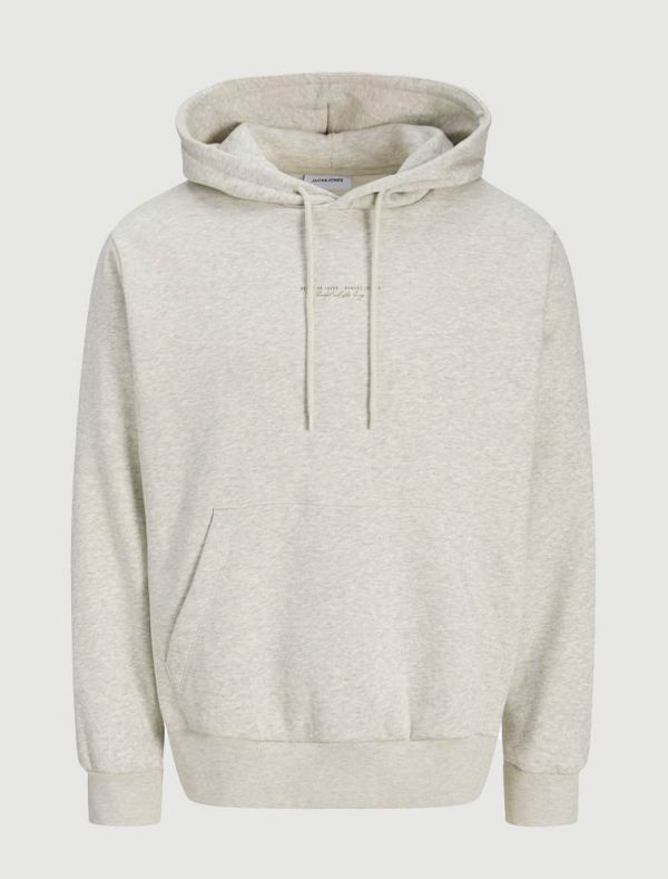 Maglia in felpa cappuccio Jack & Jones - white melange