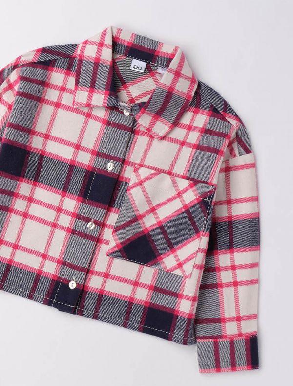 Camicia manica lunga casual I Do - blu rosso