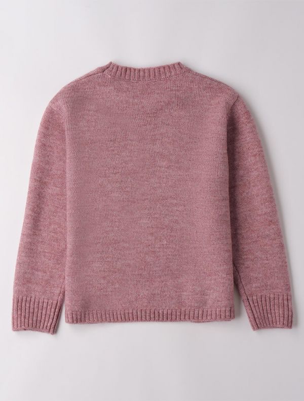 Pullover manica lunga I Do - rosa antico