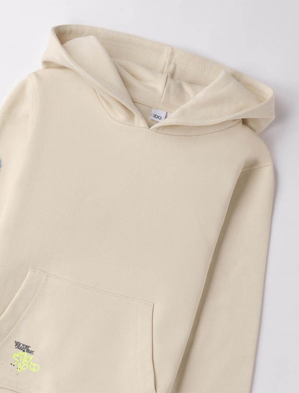 Maglia in felpa I Do - ecru