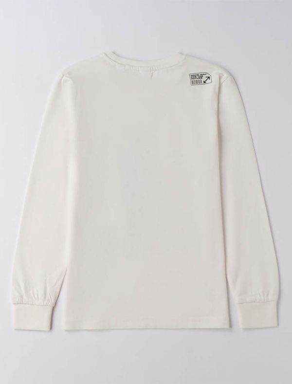 T-shirt manica lunga I Do - panna