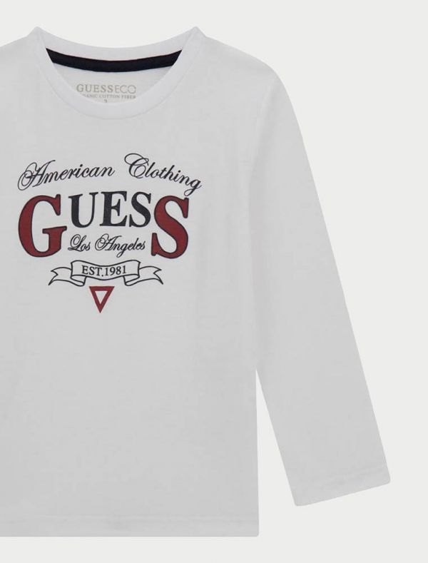 T-shirt manica lunga Guess - white