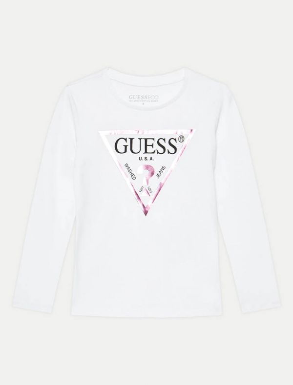 T-shirt manica lunga Guess - white