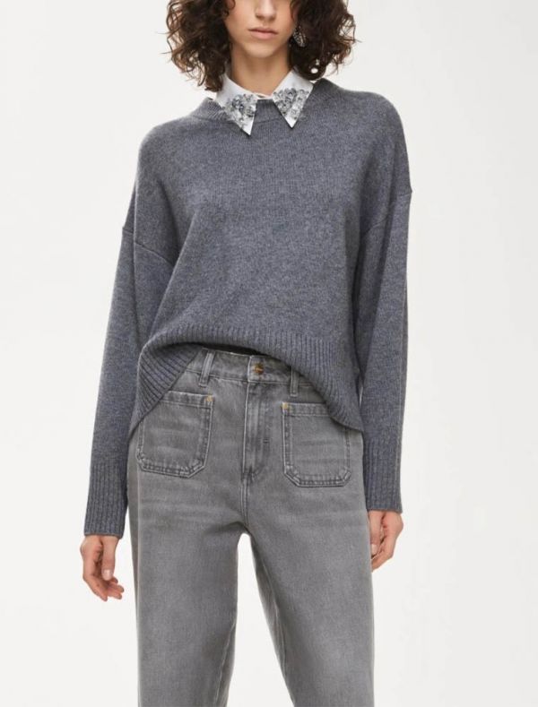 Pullover manica lunga Iblues - grigio melange
