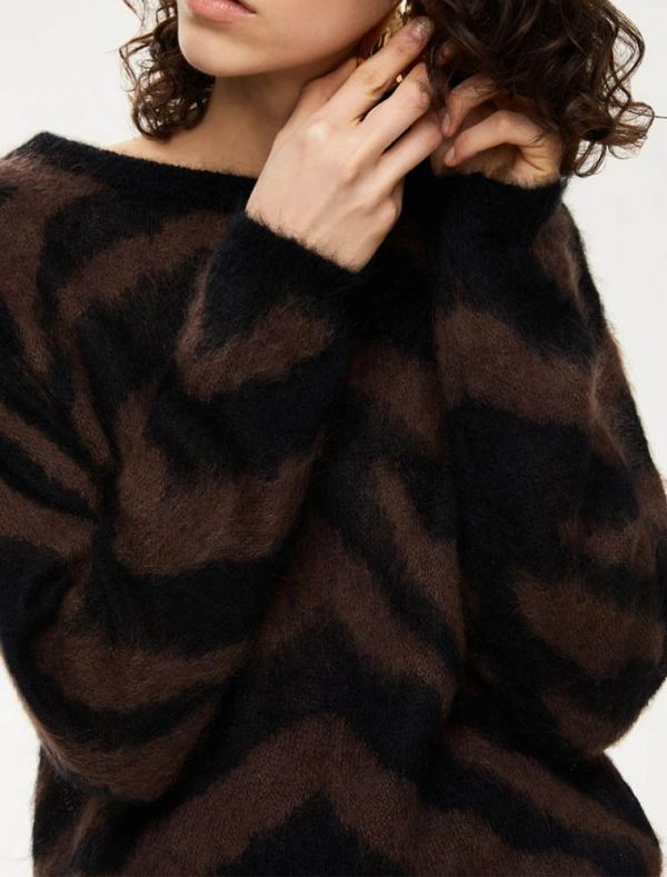 Pullover manica lunga Iblues - nero moro